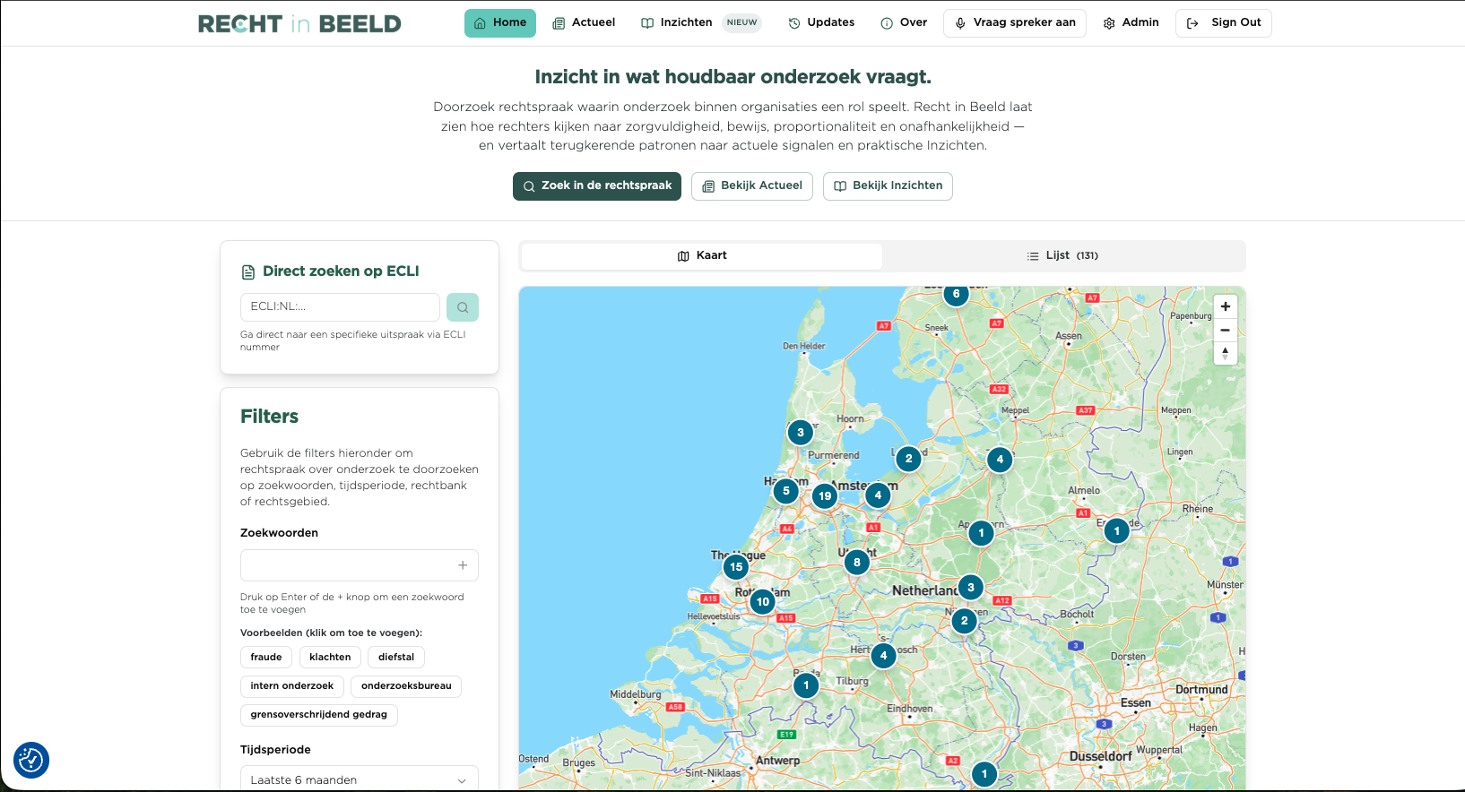 Recht in Beeld: AI case law analysis